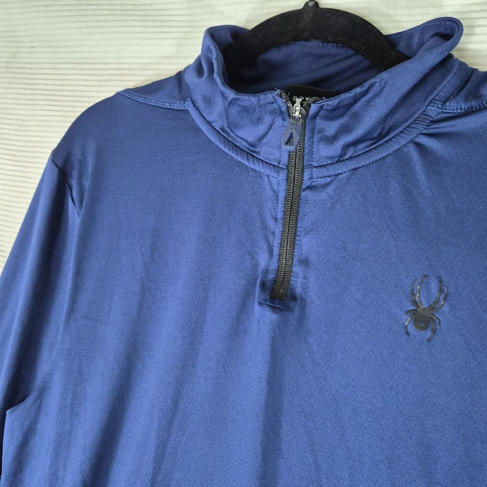 Spyder Active Quarter Zip Pullover Mens Medium Blue ProWEB Athletic Lightweight